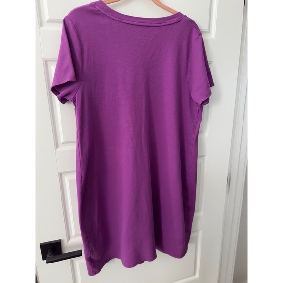 Ava & Viv Womens Plus Size TShirt Dress Short Sleeve Orchid Sz 1X Stretchy - Picture 3 of 6
